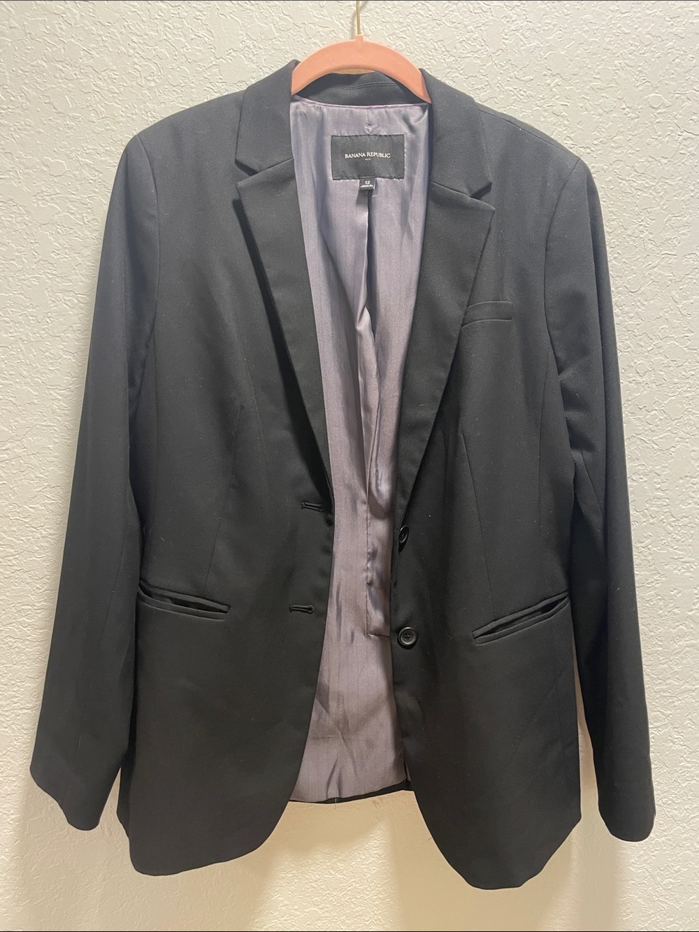 Banana Republic Black Blazer with Gray Lining